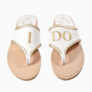 Jack Rogers “I Do” Leather Sandals Size 9